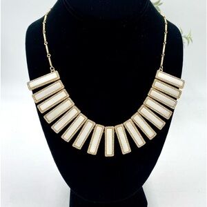 Kate Spade “Understated Elegance” Cream/Gold Mother of Pearl Pave Necklace